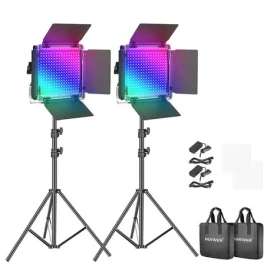 Neewer 660 PRO RGB LED / Sada štúdiových svetiel / 2x 50W / 3200-5600K / CRI97+ / statívy (101056952)