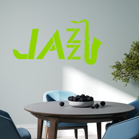 Veselá Stena Samolepka Jazz Farba: zelená, Veľkosť: 80 x 41 cm