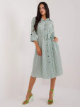 Dámske šaty LK SK 509673.13 bielo-zelené - FPrice L/XL