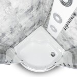 KERRA - Sprchovací kút s vaničkou Aruba GL 90, chróm 5907548125828