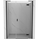 MEXEN/S - Mist-H L sprchové dvere krídlové pravé 160, transparent, čierna 8A5L-160-001-70-00-P