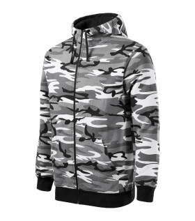 Camo Zip Mikina pánska maskáčová šedá 3XL