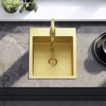REA REA - Oceľový drez Leo 40 BRUSH GOLD ZLE-06001