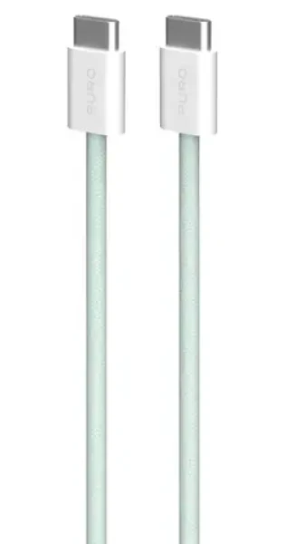 Puro Fabrik FABK4 zelená / Dátový kábel USB-C na USB-C / 60 W / 1,5 m