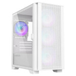 Montech Air 100 ARGB biela / Micro ATX / 3x USBA / 4X 120mm / bez zdroja / priehľadná bočnica (AIR 100 ARGB WH)