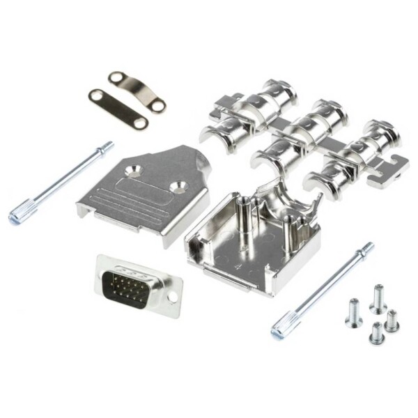 MH Connectors MHDM9-HD15MS-K sada D-SUB zásuvková lišta 180 ° Pólov: 15 spájkovaný 1 ks; MHDM9-HD15MS-K