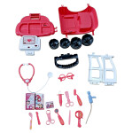 Mamido Mamido Detský lekársky vozík s EKG ružový MT1351