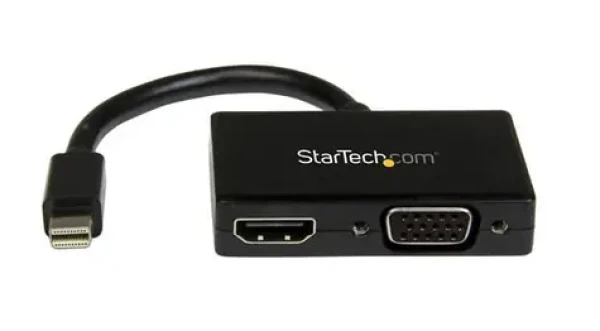 StarTech cestovný A:V adaptér 2v1 Mini DisplayPort M na HDMI F alebo VGA čierna (MDP2HDVGA)
