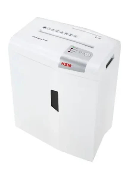 HSM Skartovač X10 / formát A4 / veľkosť rezu 4,5x30mm / stupeň utajenia (DIN) 3 (4026631057769)