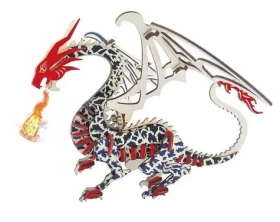 Woodcraft Drevené 3D puzzle Drak