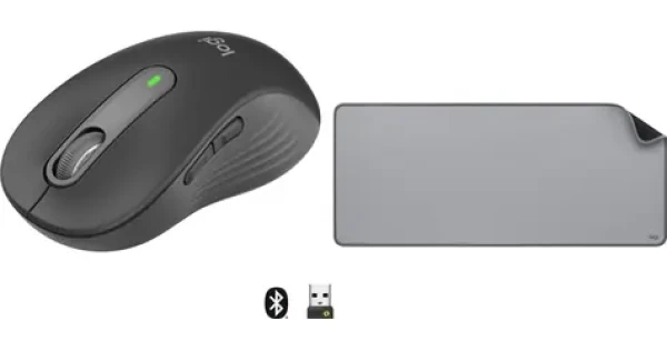 Logitech M650 L grafitová + Studio Series Mid Grey / Sada bezdrôtovej myši a podložky / 2.4 GHz / Bluetooth / 1x AA