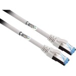 Renkforce RF-4732886 RJ45 sieťové káble, prepojovacie káble CAT 6A S/FTP 2.00 m sivá veľmi flexibilné, pozlátené kontakty 1 ks; RF-4732886