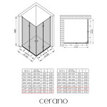 CERANO - Sprchovací kút Volpe Duo Ľ/P - 6 mm - chróm, transparentné sklo - 120x110x190 - zalamovacie CER-670669