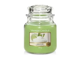 Yankee Candle Vanilla Lime stredný pohár 411g / doba horenia: až 75 h / dopredaj (1107077E)