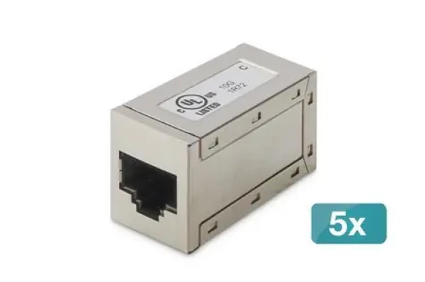 Digitus modulární spojka RJ45 CAT6 stíněná / Spojka / 5 ks (AT-AG-8-8-C6S-5)
