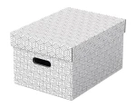 Esselte Home M biela / Úložný box / súprava 3 ks / lepenka / 265 × 205 × 365 mm (628282)