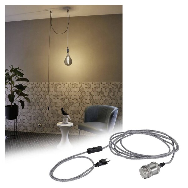 Paulmann 79771 závesné svietidlo E27 sivá, niklová; 79771