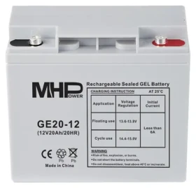 Carspa MHPower GE20-12 / Gélový akumulátor / VRLA GÉL / 12V / 20Ah / Deep Cycle / T1-M5 (GE20-12)