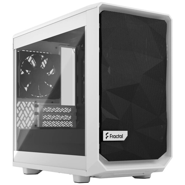 Fractal Design Meshify 2 Nano TG Clear Tint biela / Mini-ITX / 2x USB-A 3.2 / 1x USB-C 3.2 / bez zdroja / priehľadná bočne (FD-C-MES2N-02)