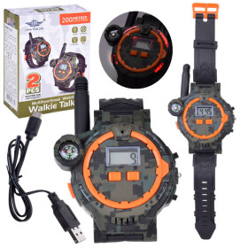 Mamido Walkie talkie 2 multifunkčné hodinky Dosah 200 m Kompas ZA5463