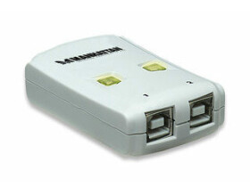 Manhattan Hi-Speed ??USB 2.0 Switch automaticky zdieľaný 2 PC - 1 USB (162005-MA)