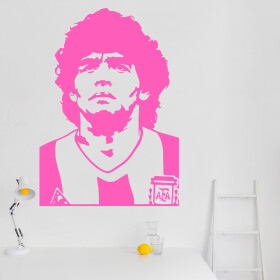 Veselá Stena Samolepka Diego Maradona Farba: ružová, Veľkosť: 40 x 28 cm