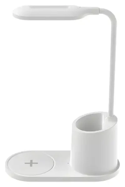 Platinet PDL1930W biela / LED lampička / 3 W / 300 lm / 3200-6500 K / Qi bezdrôtové nabíjanie / Stmievateľná (PLADLL1930BL)