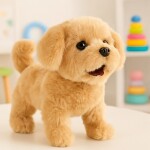 MalPlay Plyšový psík na batérie Golden Retriever