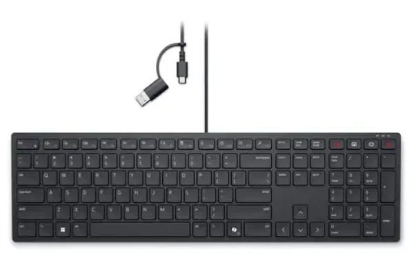 DELL KB525C čierna / drôtová klávesnica / USB-A + USB-C / DE Layout (580-BBTJ)