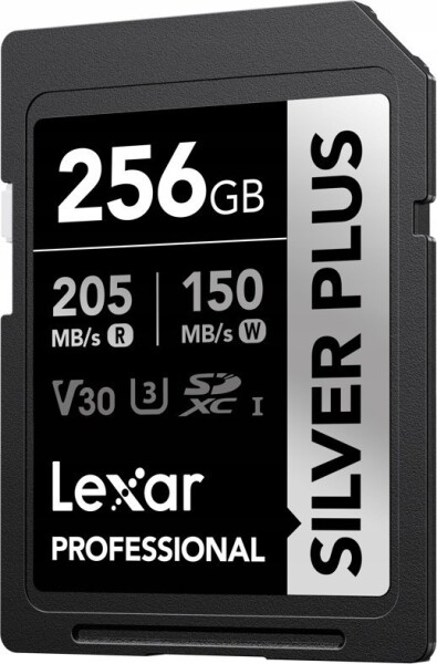 Lexar Lexar SDXC Professional SILVER Plus UHS-I/U3/A2/4K R205/W150 (V30) 256GB