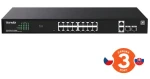 Tenda TEG2220P-16-250W / Switch / 16x Gigabit PoE+ / 2x SFP / 230W / Rackmount / Kov (75012021)