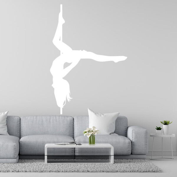 Veselá Stena Samolepka Pole dance Farba: bílá, Veľkosť: 80 x 56 cm
