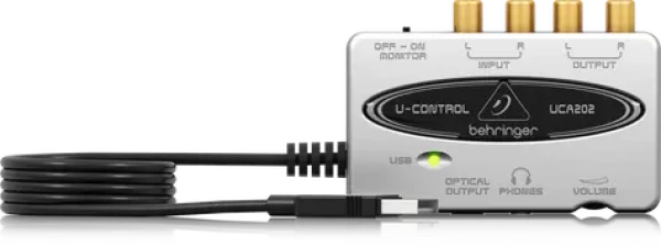 Behringer UCA202 / Externá zvuková karta / USB / RCA / SPDIF / 3.5mm (27000130)