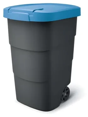Prosperplast Popolnice Wheeler 90 l antracit s modrým vekom / Plast / Výška 78,3 cm (NBWB90-2383C)
