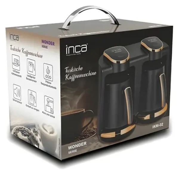 INCA Wonder Serie IKM-02 Duo čierna / Turecký kávovar / dotykové ovládanie / 8 šálok / 400 W (IKM-02)