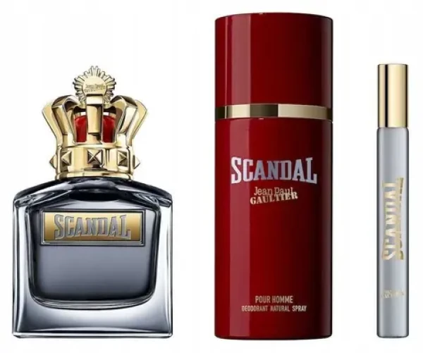 Jean Paul Gaultier Scandal Pour Homme / Pánska darčeková sada / EDT 100 ml + dezodorant 150 ml + EDT 10 ml