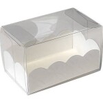 Krabička na makrónky 8x5 cm 10 ks biela - Monaco - Monaco