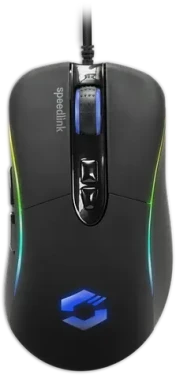 SICANOS RGB Gaming Mouse čierna / drôtová herná myš / optická / 5000 DPI / 7 tlačidiel / USB-A / 1.8m (SL-680013-BK)