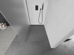 MEXEN/S - KIOTO Sprchová zástena WALK-IN 70x200 cm 8 mm, čierna, matné sklo 800-070-101-70-30
