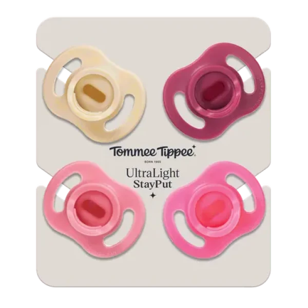 Tommee Tippee Silikónový Cumlík Ultra-light 6-18m, 4 ks, GIRL (433615)