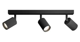 Philips Wyatt čierna, obdĺžniková základňa / LED bodové svietidlo / 3x GU10 / bez zdroja / IP20 (SKL000532607)