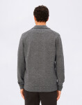 Armedangels Mouliné Knit Long-Sleeved Polo 105 black-1609 oatmilk XL