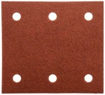 Makita P-33102 / Brúsny papier na drevo amp; kov amp; kameň / suchý zips / Zrnitosť 80 / Rozmery 114x102 mm / dierovaný / 10 ks (P-33102)