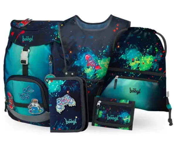 BAAGL SET 5 AIRY Chill: batoh, peračník, sáčok, zástera, peňaženka (A-34851)