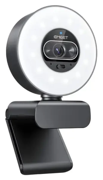 Emeet SmartCam S600L / Webová kamera / UHD 4K / 60 fps / kruhové svetlo / mikrofón (E3153)