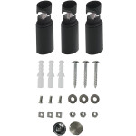 CERANO - Kúpeľňový radiátor Lincoln - stredové pripojenie 50mm/bočné - 366W - čierna matná - 1200x500 mm CER-429541