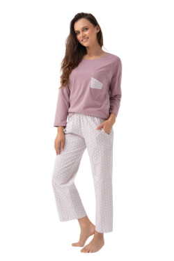 DÁMSKE PYŽAMO 339 3XL J/25 kakao XXXL