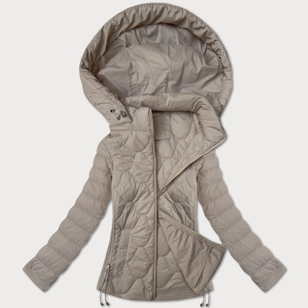 Dámska prešívaná krátka bunda J Style Beige (16M9239-62) odstíny béžové M (38)