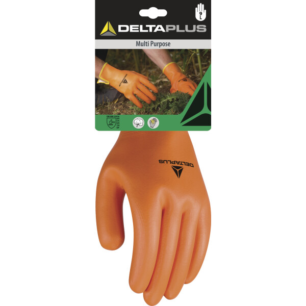 Pracovné rukavice Delta Plus DPVE716OR07 Farba: Oranžová, Veľkosť rukavíc: 10, 1 ks