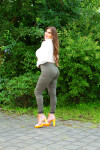 Curvy Girls! Sexy Slim Fit Fashion Jeans KHAKI